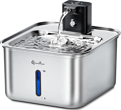DownyPaws Fontaine à Eau pour Chat sans Fil avec Batterie