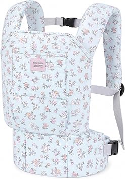Bebamour Baby Doll Carrier for Kids, Adjustable Doll Carrier Backpack for Dolls up to 20 Inches, Soft Pretend Play Doll Accessories for Front & Back Carry, Fits Dolls & Stuffed Toys, Blue