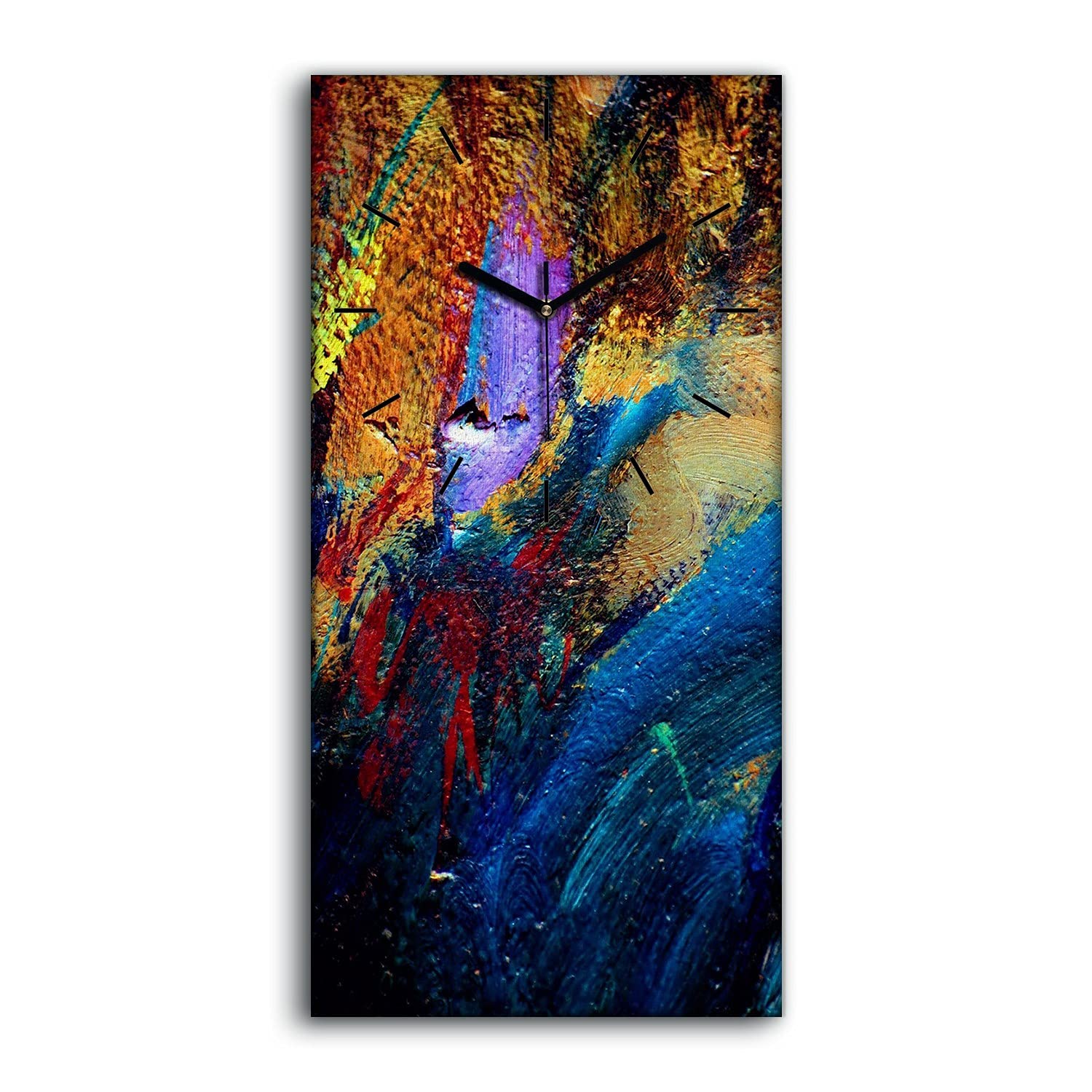 Horloge sur Toile de Qualité Peinture Abstraite Décoration Moderne