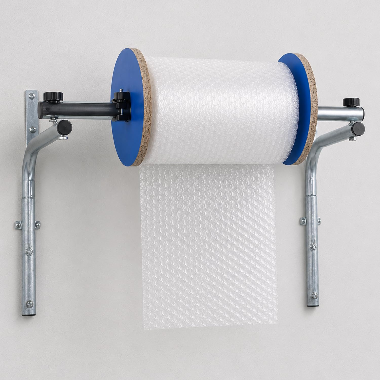 HiJiuAn 40cm Bubble Wrap Dispenser, Wall Mount Bubble Wrap Roll Holder, Galvanized Steel, Easy To Install, Heavy Duty Steel Packaging Dispensing Rack, For Packing, Moving, Shipping Protection