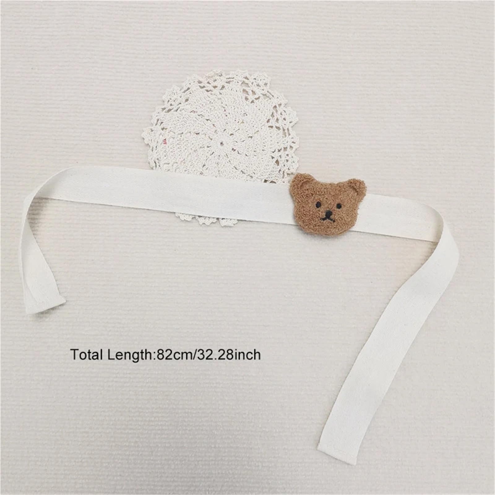 4PCS Vorhang Raffhalter Plüsch Stickerei Bär Kaninchen Bindung Strap Baumwolle Krawatte Seil Hause Kidroom Dekor Schnalle für Gardinen Vorhänge(Color 1)