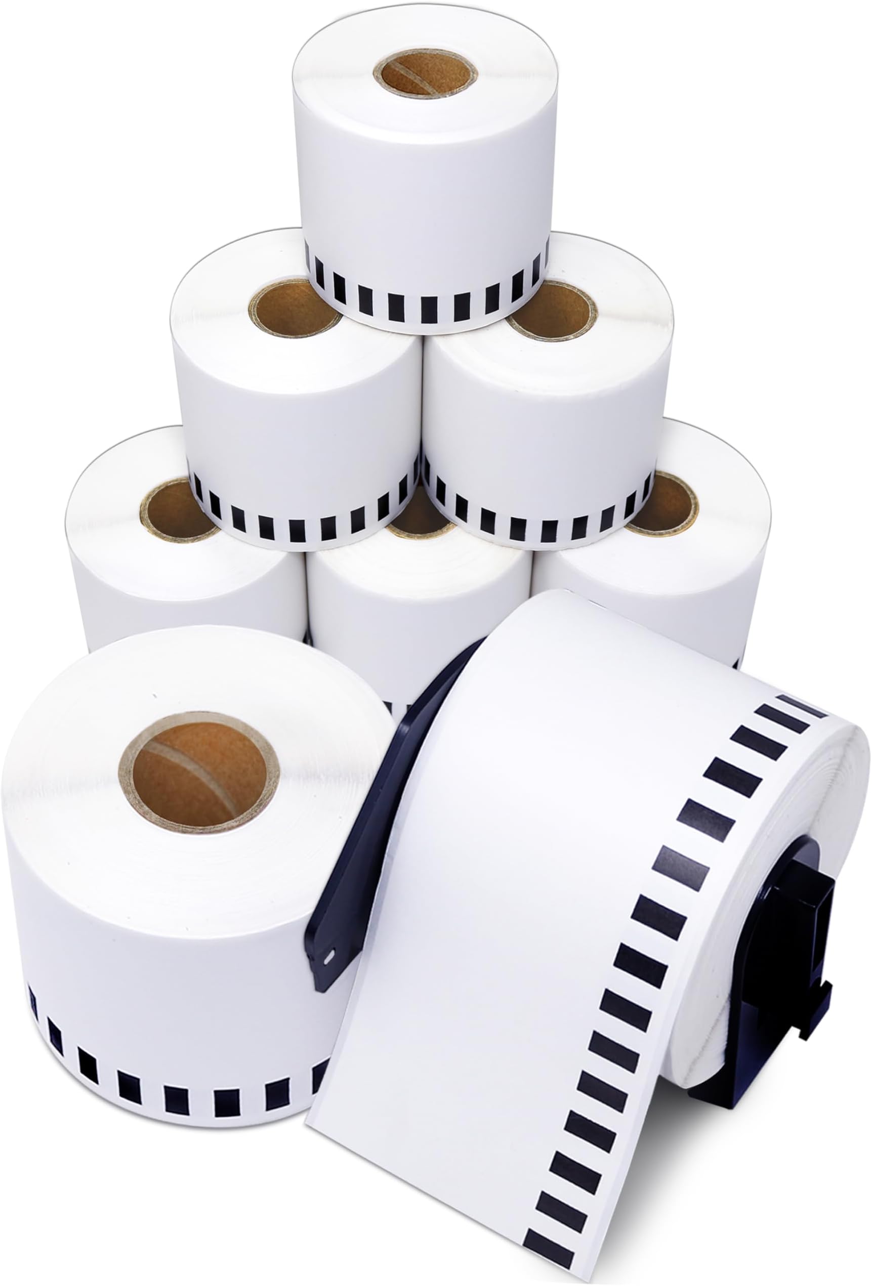 Aegis Adhesives - Replacement for Brother DK-2205 (8 Rolls, 800 Ft Total) 2.4" Continuous Direct Thermal Labels Cut-to-Length Paper Tape - Compatible with QL Printers, QL-800, QL-810W, QL-820NWB