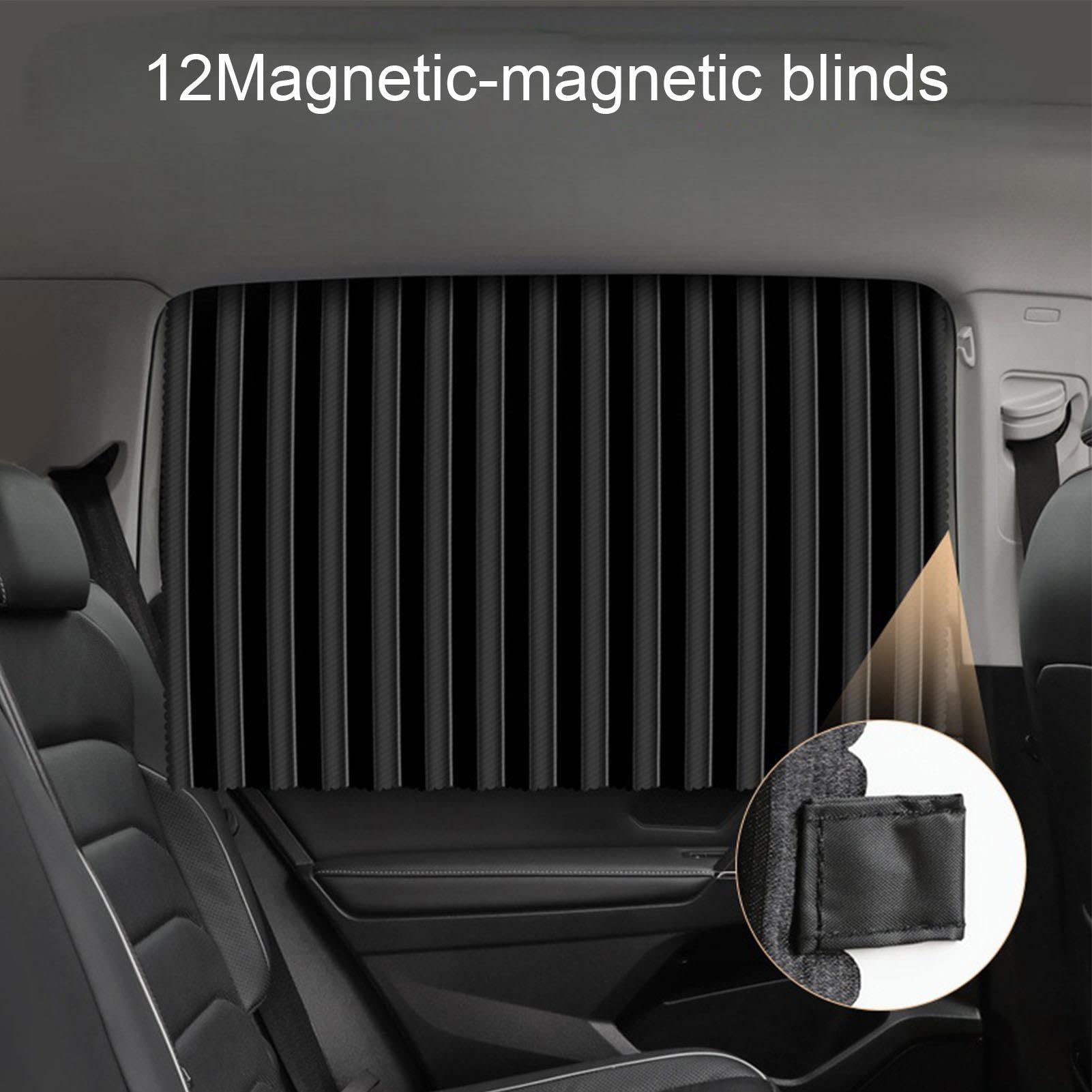 Tende Finestrini Auto Kit Tende Universali A Scorrimento Magnetico Fluido | Schermi Protezione Privacy per Finestrini Auto Per Viaggi, Campeggio, Pause, Vacanze, Spostamenti Quotidiani E Gite Fuor