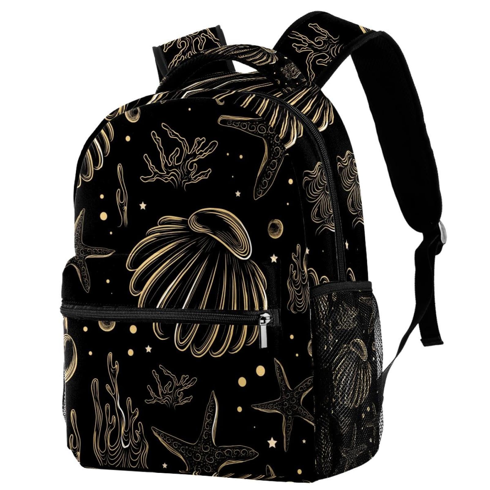 Sac à dos motif étoile de mer dorée léger style classique - 7
