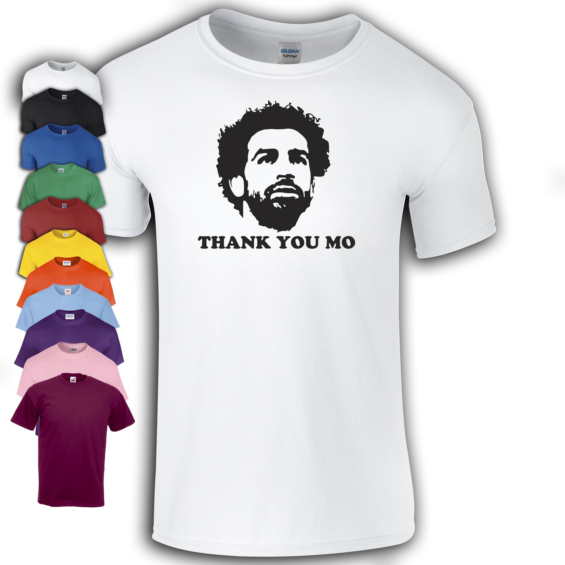Thank You Mo Salah T-Shirt | Liverpool | Egyptian King (UK, Alpha, M, Regular, Regular, White)