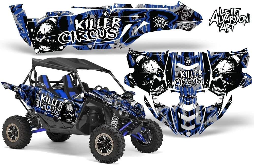 Savage Kits UTV Graphics kit Sticker Decal Compatible with Yamaha YXZ 1000R 2015+ - Killer Circus Blue