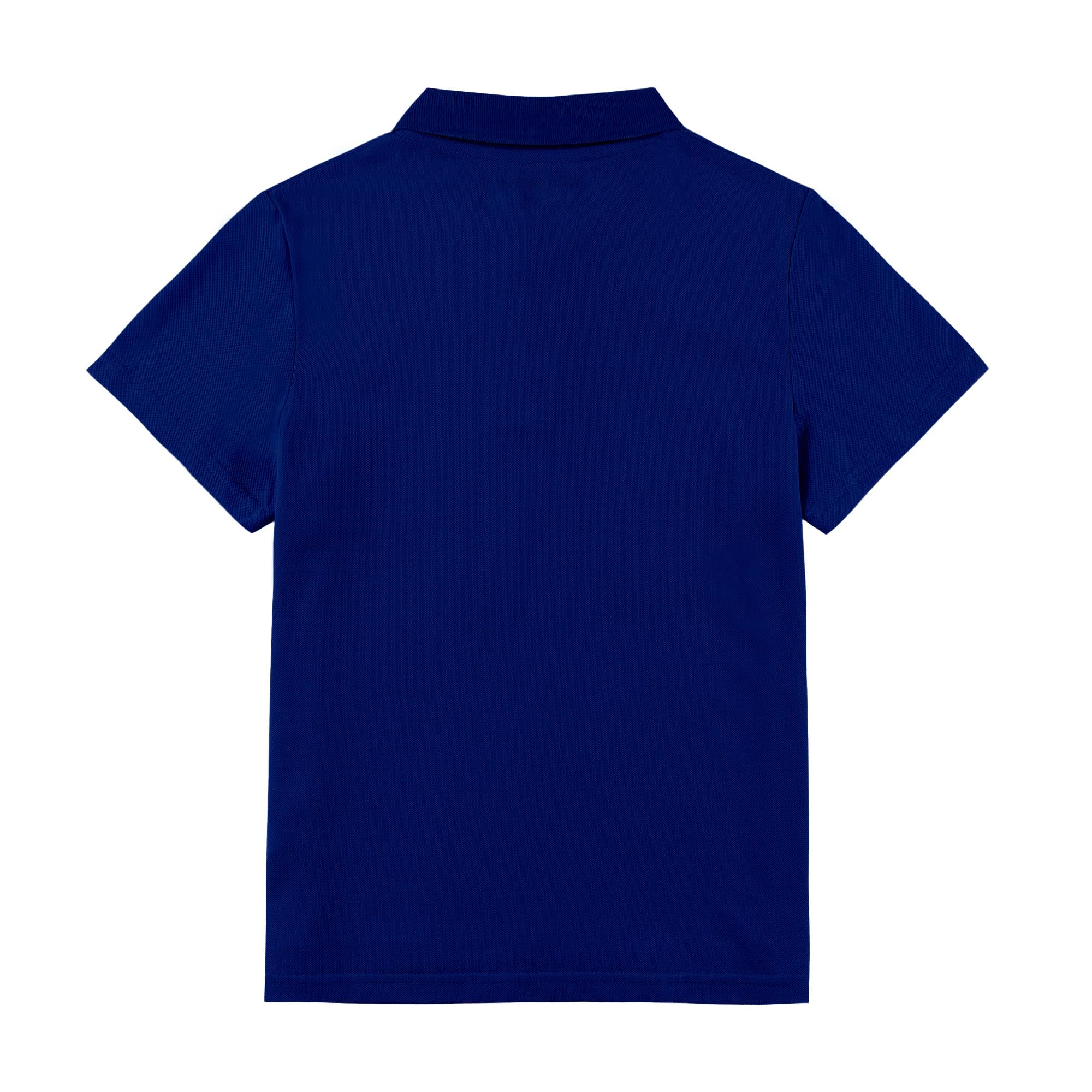 Kid Nation Boys Polo Shirt Unisex School Uniform Shirts for Girls Kids Golf Shirt Collared Shirt Performance Polo Navy Blue 7-8 Years