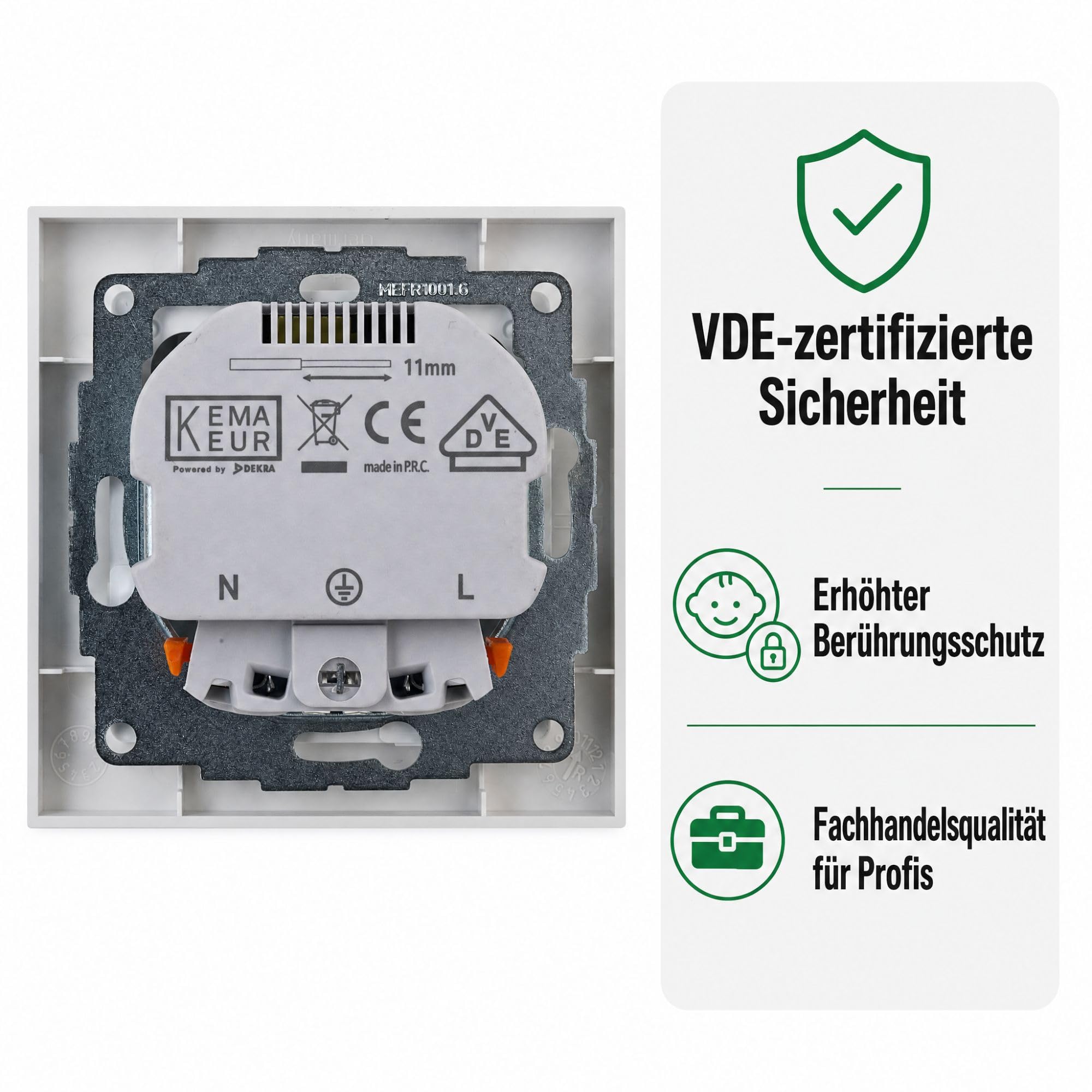 USB-Steckdose chargeMax unter Putz USB-A + USB-C mit Rahmen Ausführung 2USB, Tiefe nur 32mm, Set mit Abdeckung Gira E2 reinweiß matt