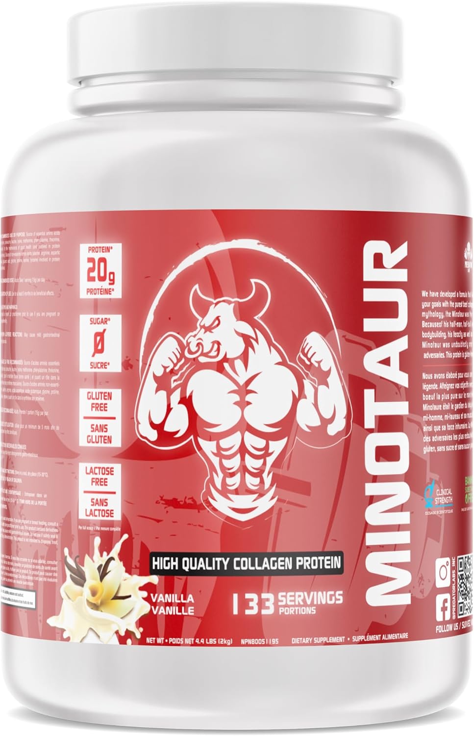 Predator Labs – Minotaur Beef Protein 2kg -23g of protein, Hydrolysed Beef Collagen Protein, 133 Servings, Lactose free, Gluten free help to recovery and joint support. Predator Labs – Minotaur Beef Protein 2kg -23g of protein, Hydrolysed Beef Collagen Protein, 133 Servings, Lactose free, Gluten free help to recovery and joint support.