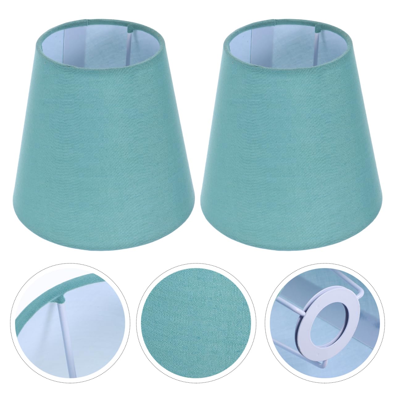 iplusmile Cloth Lampshade 5.5 Inch Drum Lamp Cover for Ceiling Lamps Chandeliers and Wall Lamps Fabric Shade Suitable for Table Floor Bedside Lamps Indoor Lighting - Image 4
