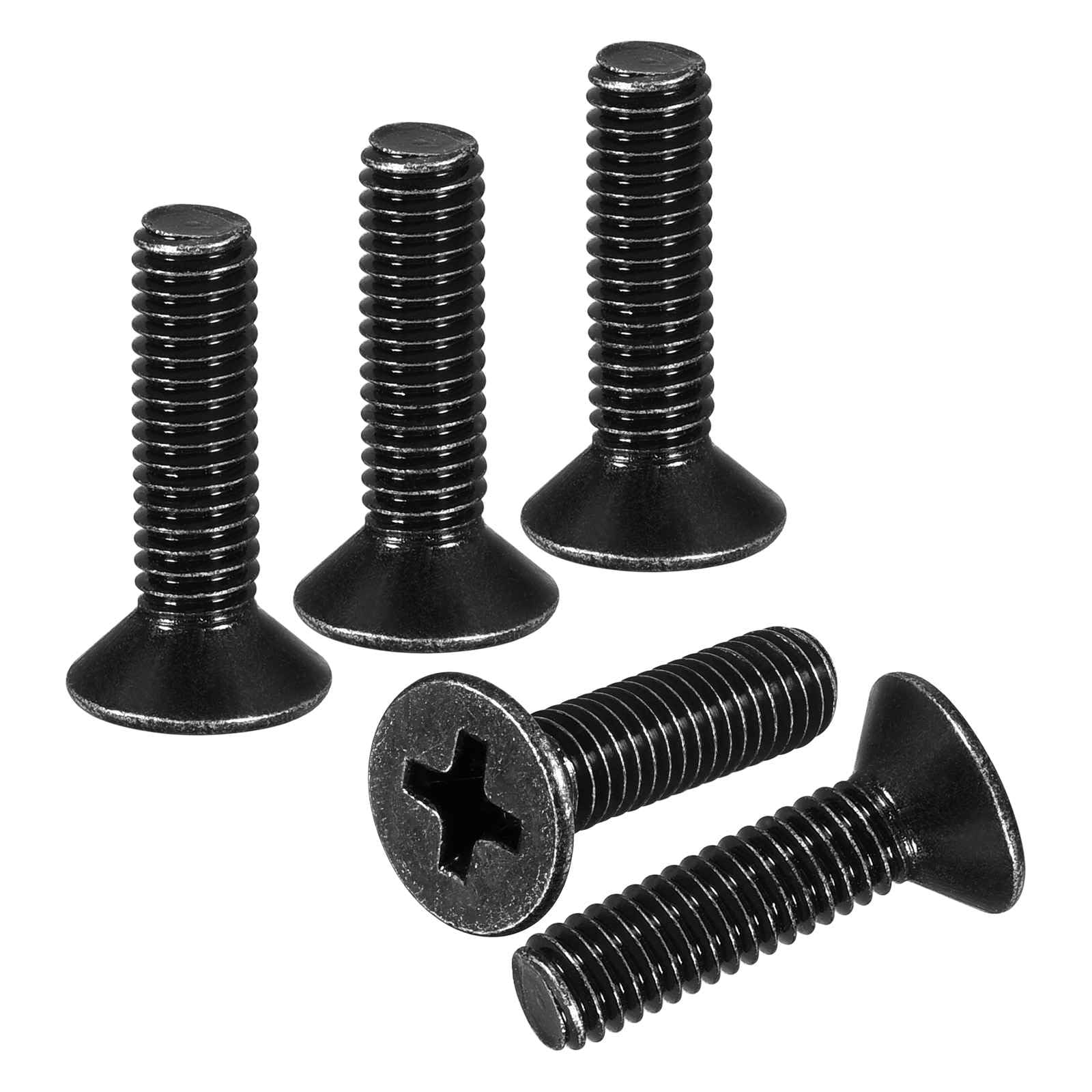 DTGN M3-0.5x10 Flat Head Machine Screws - 100PCS - Good for Electronics and Machinery - 304 Stainless Steel Phillips Countersunk Micro Metric Machine Screw Bolts- Black — image 1