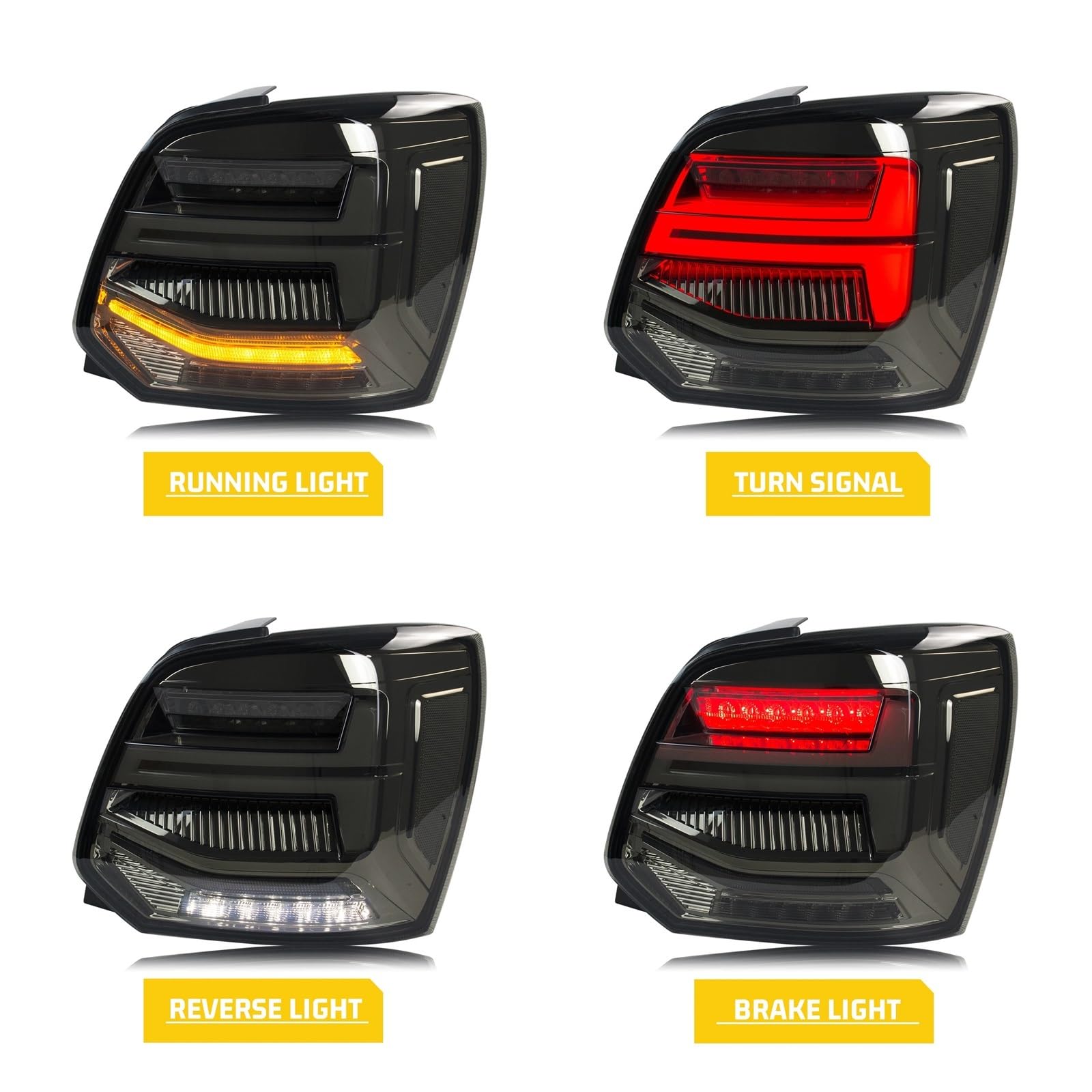 Lampa tylna zespolona Tylne światła LED do Volkswagena VW Polo 6C 2011-2021 Zestaw tylnych lamp kierunkowskazów tylne światła LED