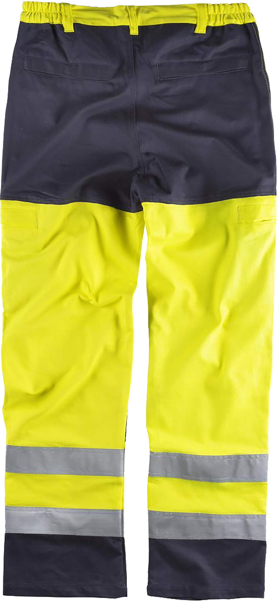 WORKTEAM Pantalón Ignífugo y Antiestático Alta Visibilidad, Protección Química, Soldadura y Arco Eléctrico, Multibolsillos con Refuerzo en Rodillas, Cintas Reflectantes, Unisex