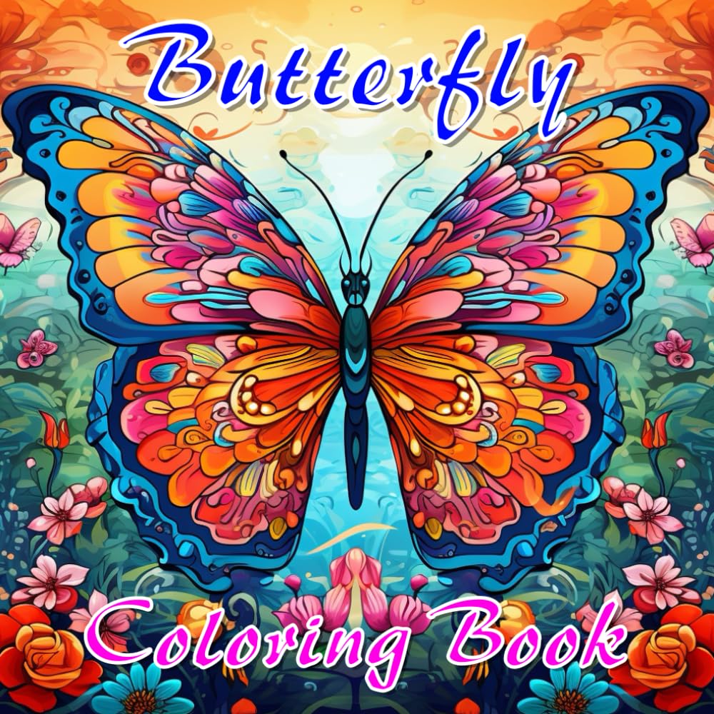 Amazon.com: Butterfly Coloring Book: 57 Pages of Beautiful Butterflies ...