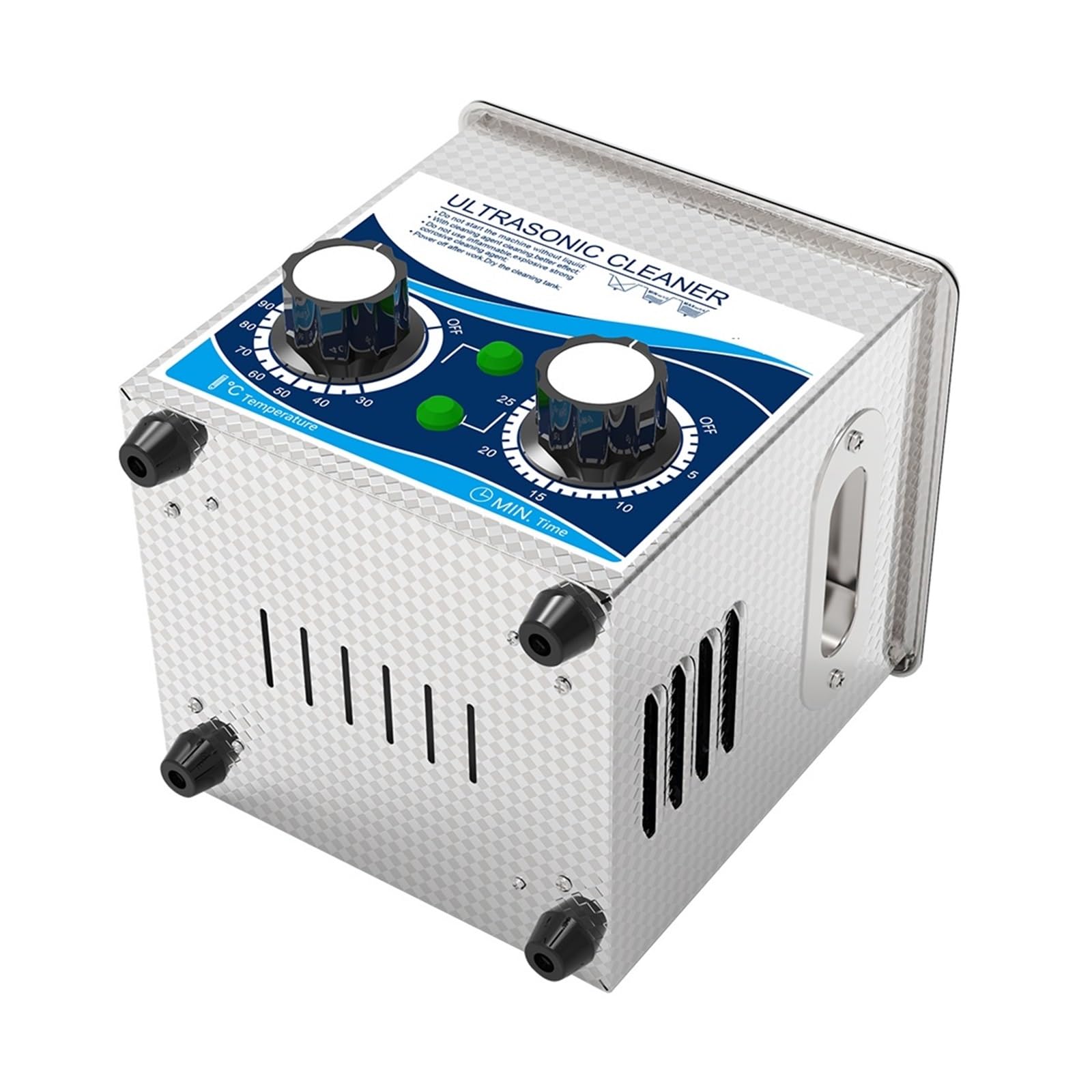 Pulitore Ad Ultrasuoni da 120 W, Bagno da 1,3 Litri, Timer da 0 A 30 Minuti con Riscaldatore Ad Ultrasuoni for Orologi, Occhiali, Gioielli, Parti A Casa