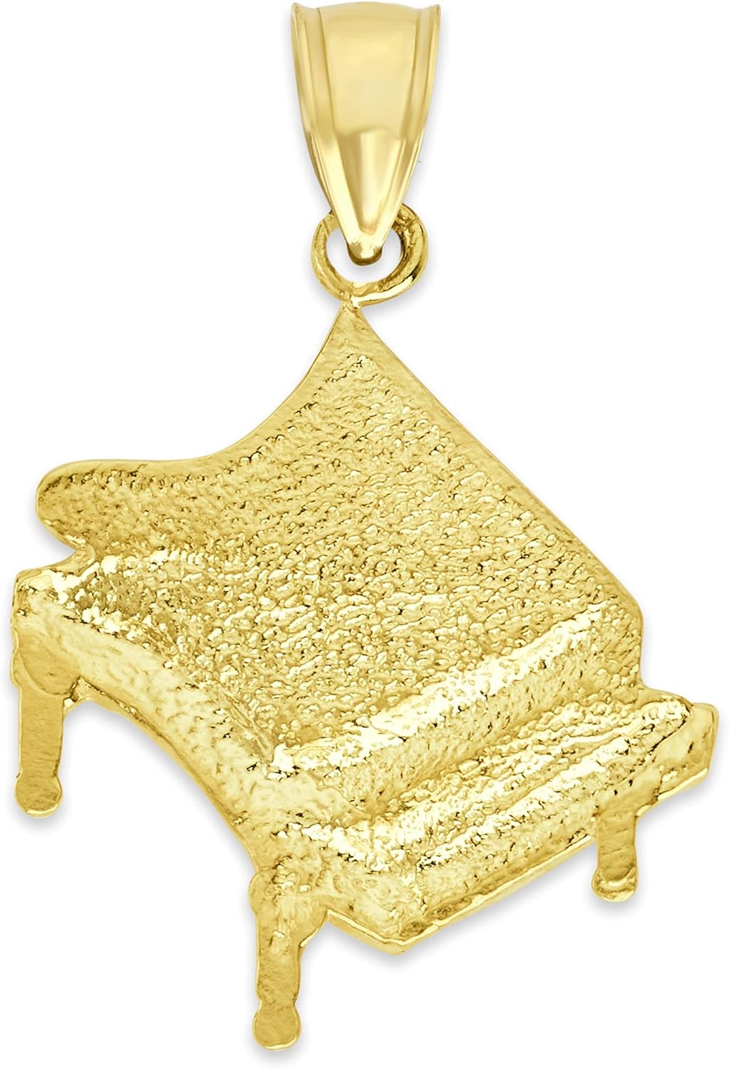 10k Real Solid Gold Piano Pendant, Music Jewelry, Pianist Gifts for Her