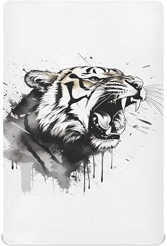 Miniatura 1 de Fitted Crib Sheets Black Roaring Tiger Baby Crib Sheets for Boy & Girl Toddler Mattress Sheets 21216039
