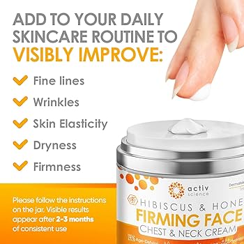 AjnEGFaceクリーム300g　フェイス＆ボディクリーム　ヒルコス Amazon.com: Hibiscus & Honey Firming Cream, Neck Firming Cream