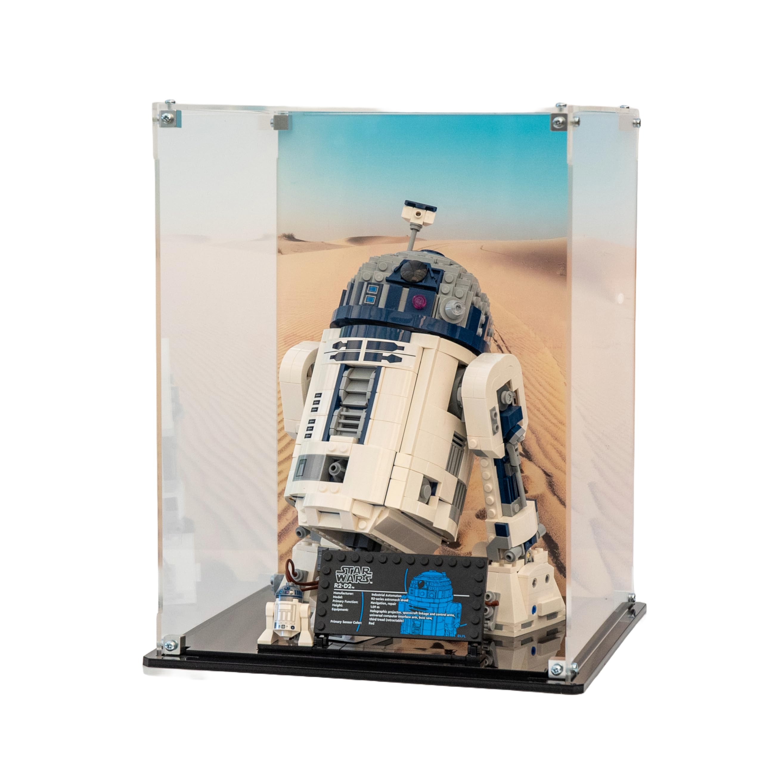 Acrylic Display Case compatible with LEGO® Star Wars R2-D2 (75379) (Printed)