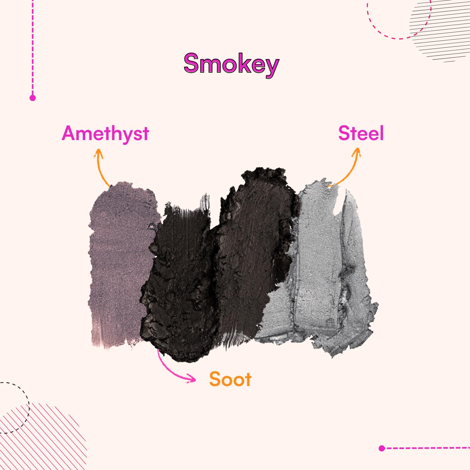 Type Beauty Inc. De Crease Eyeshadow Stick|Gift Set For Women | Pack Of 3 (Smokey)