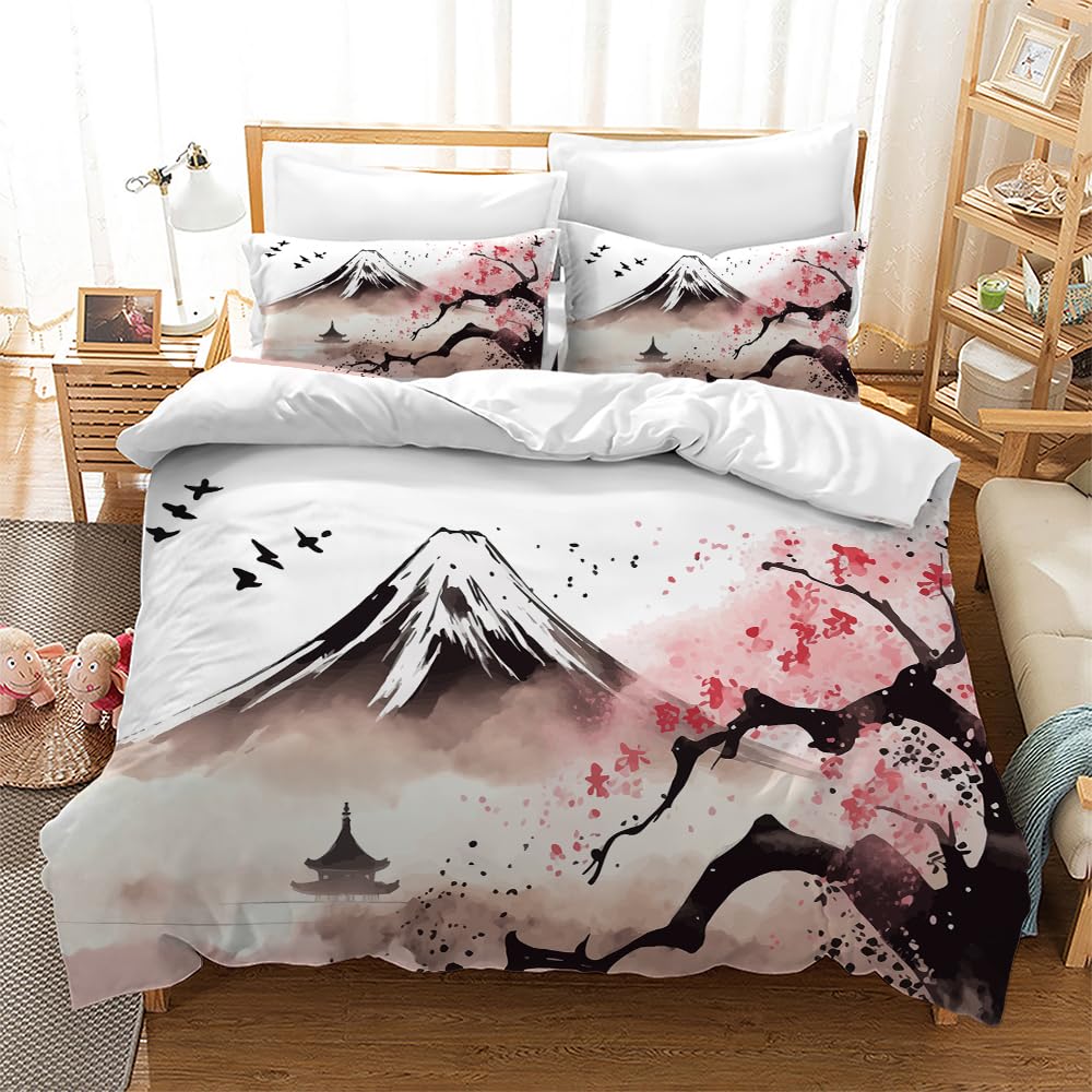 Japans dekbedovertrek, kersenbloesemdekbedovertrek, Japans dekbedovertrek, Japans interieur, vintage Japan, Hokusai decor, Aziatisch interieur - België