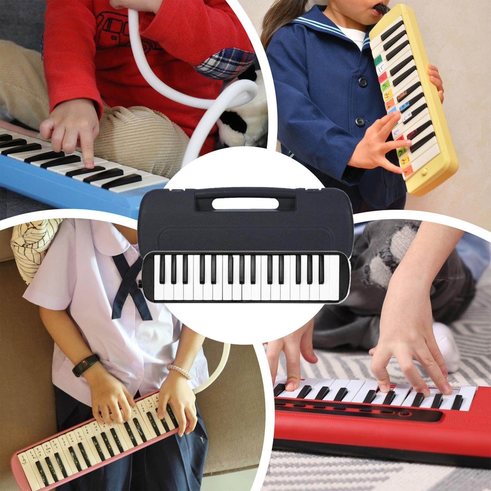 Piano de Aire 32 Teclas Portátil Principiantes Artilugios de Percusión con | Instrumentos Geniales Para Educación Aula Hogar Viajes Adultos Adolescentes Niños