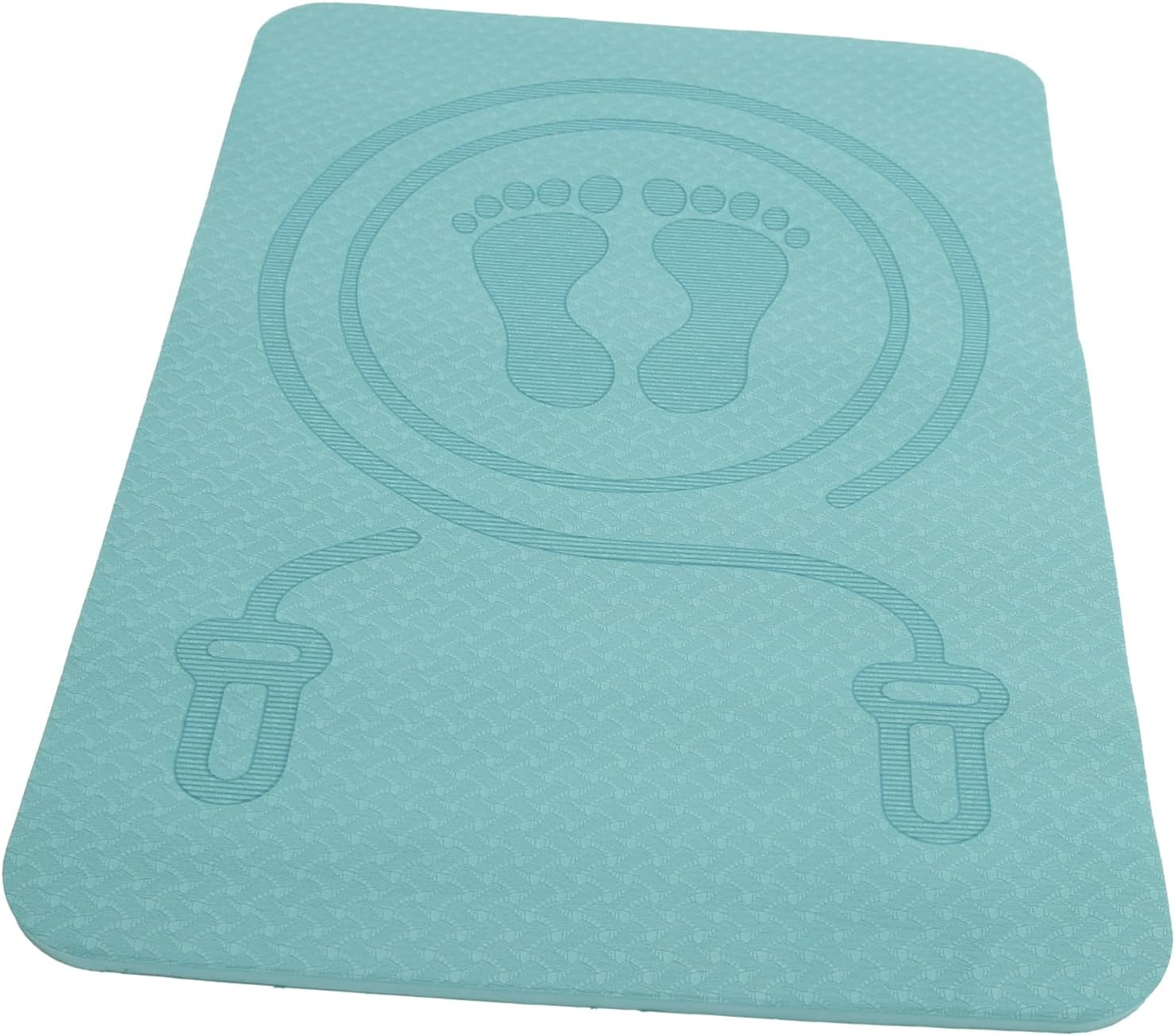 UPKOCH Non Slip Tpe Skipping Mat for Adults Shock Absorbing Jump Rope Mat Thick Cushioned Portable for Home Exercise and Indoor Training Green