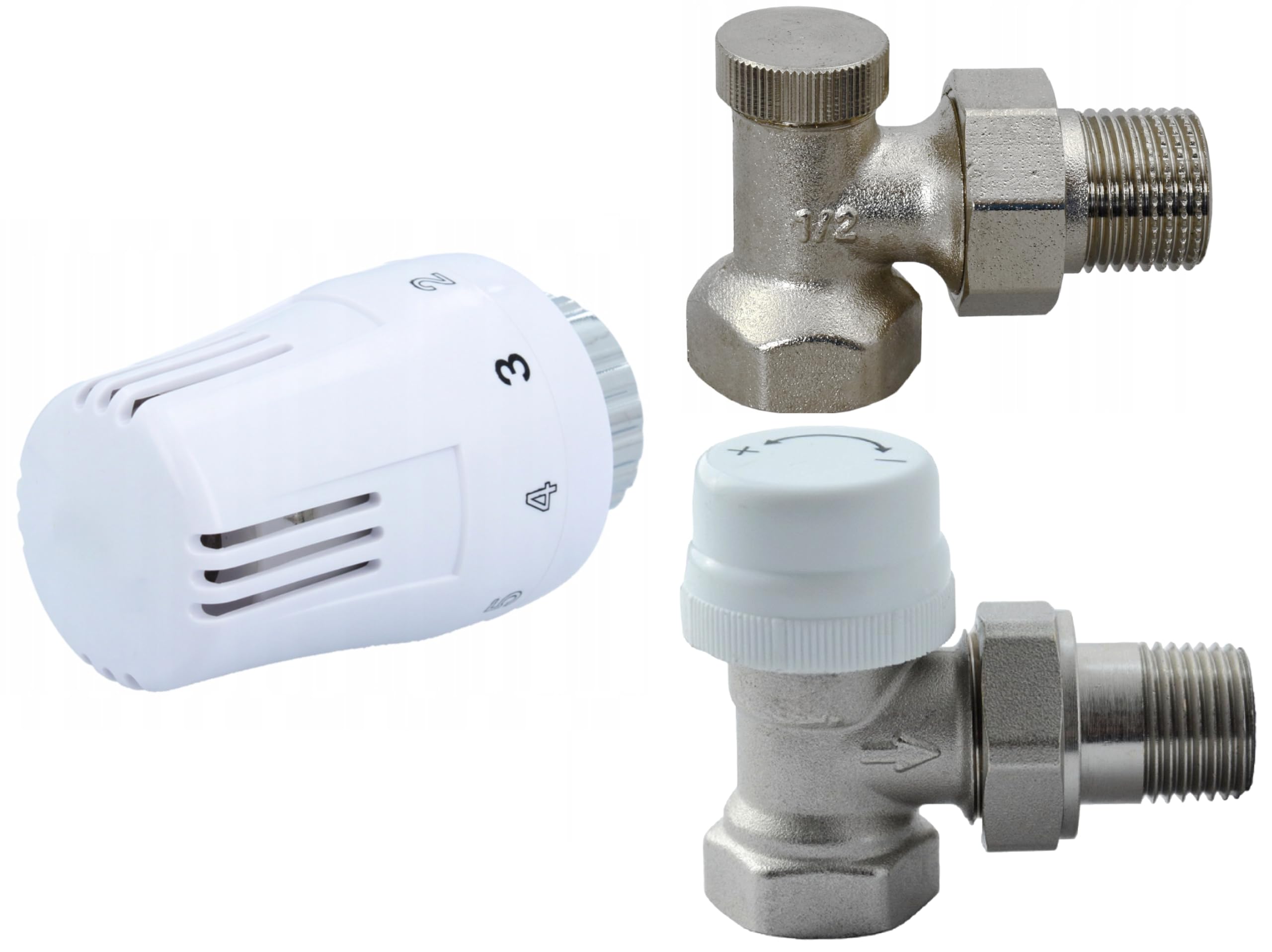 Set Per Collegamento Radiatore Con Termostato Accessori Riscaldamento 50mm Attacco A Muro Ad Angolo E Forma Di Passaggio Antracite 84760020 - Foto 7