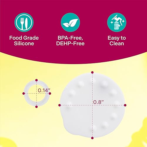 Miniatura 5 de Nurse & Nourish Membranas de 8 O'Rings y 4 extractores de leche para extractor de leche manual Medela Harmony - Piezas de enfermería y nutrición