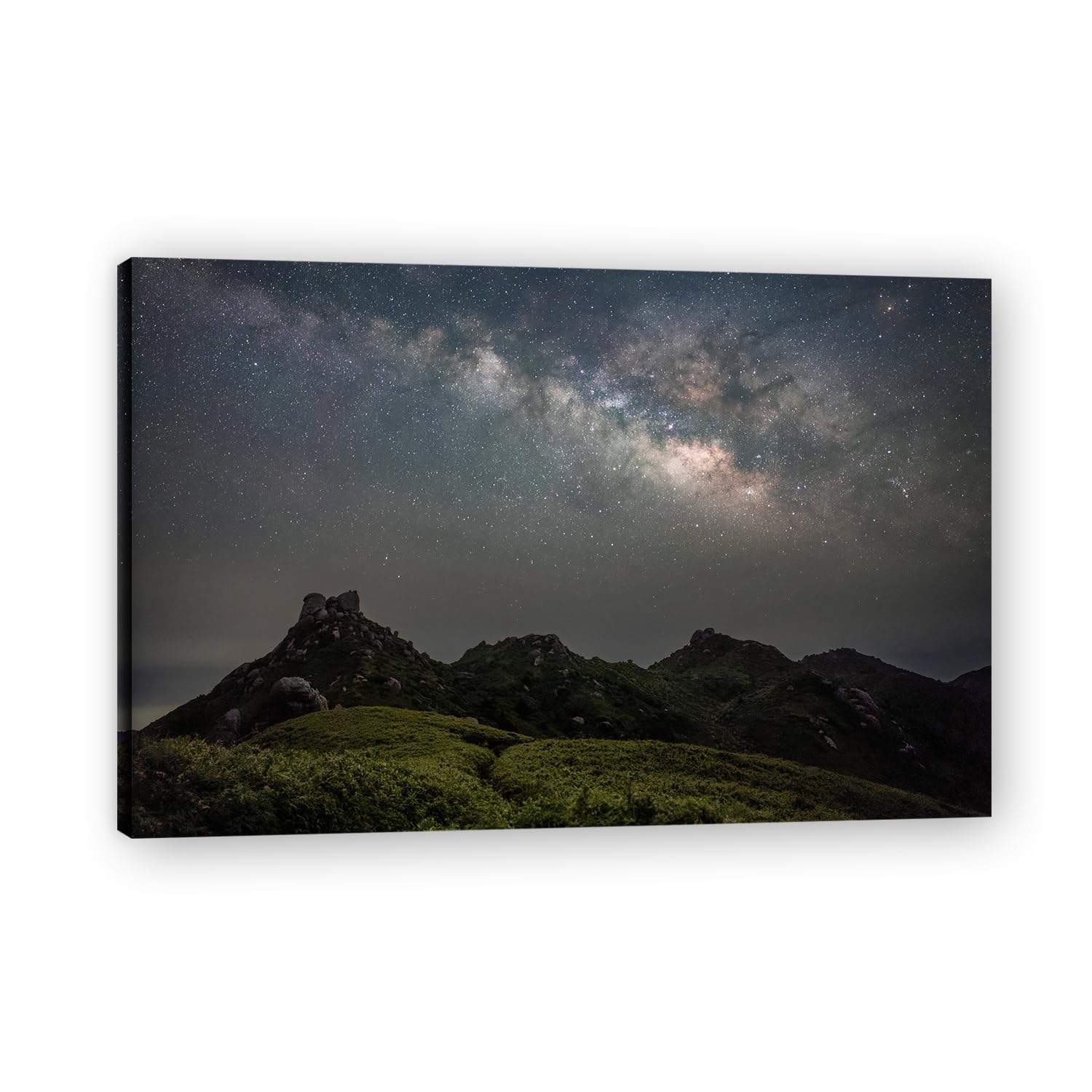 VHdfgTY The Starry Sky Is As Beautiful As A PaintingNature Landscape Wall Art Canvas Mountain Scenery Print Home Decoration 30x45cm Framed