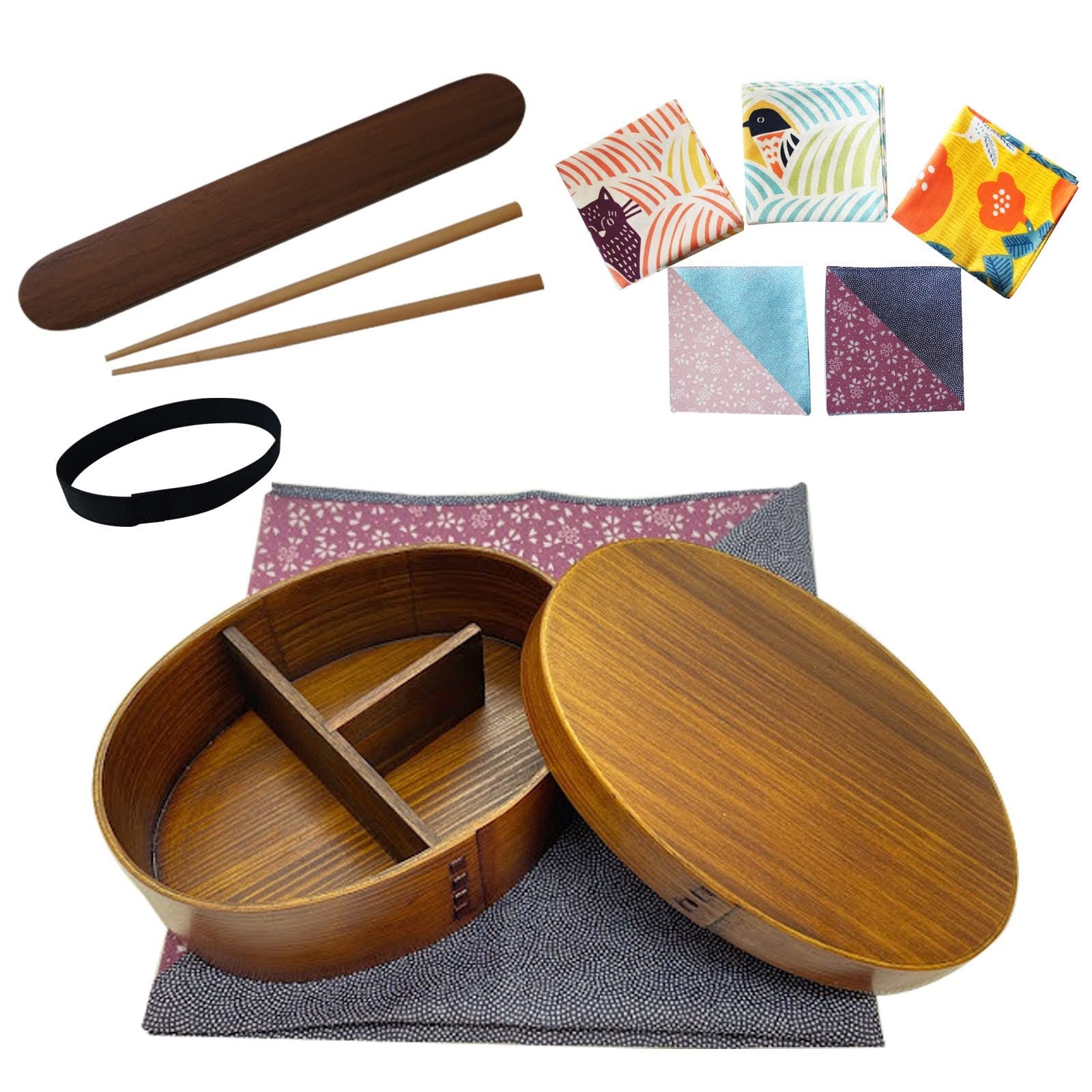 Magewappa Cedar Wood Bento Box Set, 5-Piece