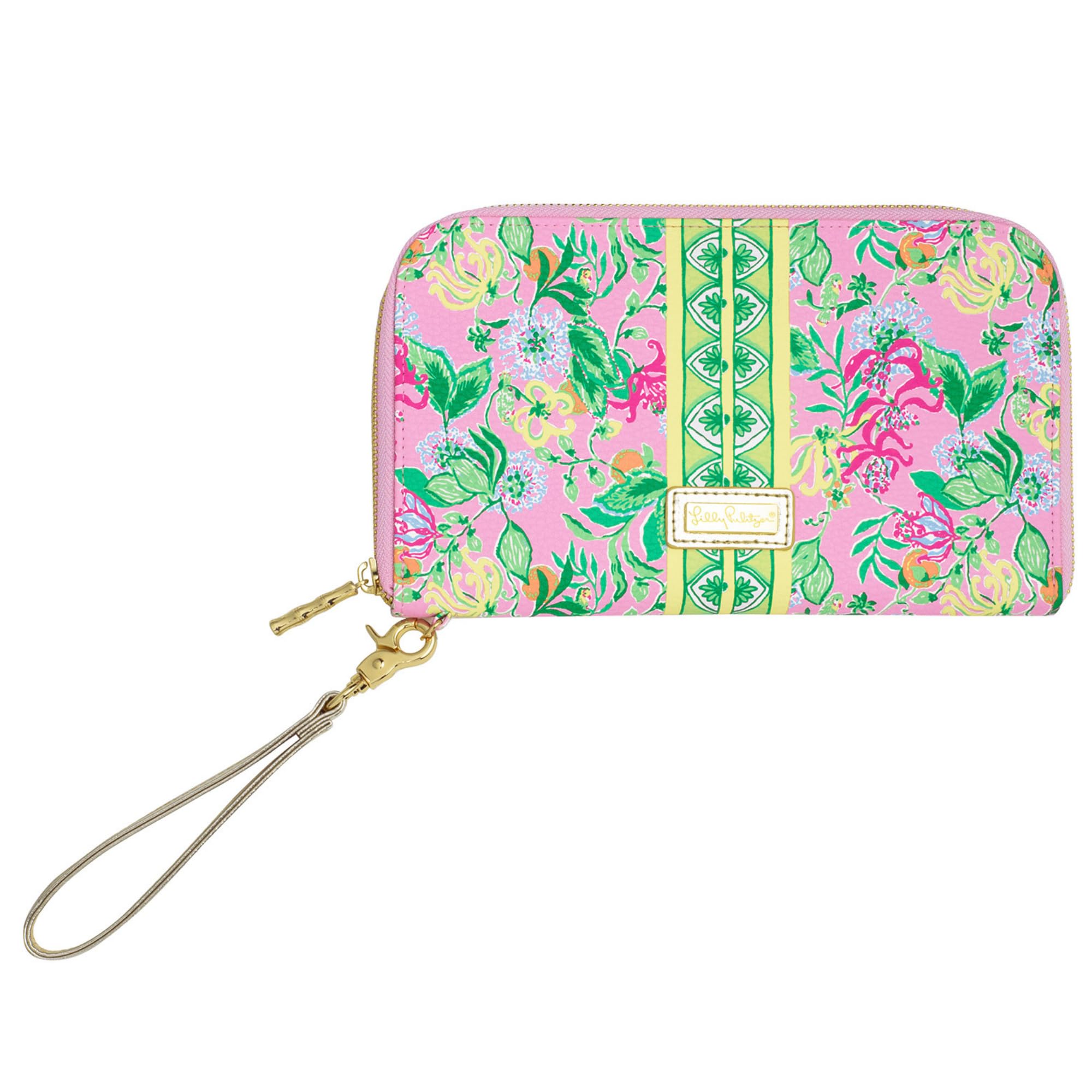 Lilly Pulitzer Travel Wallet Passport Holder, Vegan Leather Wristlet Wallet for Women, Travel Document Organizer, Via Amore Spritzer