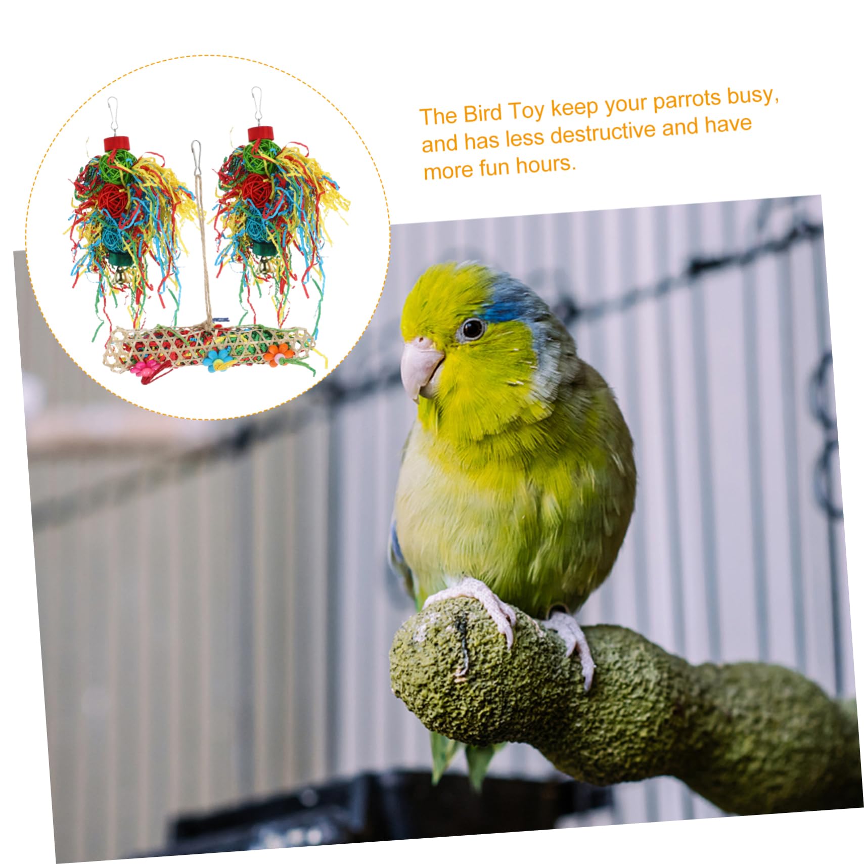 BESPORTBLE 12pièces Jouets Suspendus pour Oiseaux Accessoires De Mâcher Déchiqueter pour Perroquets Perruches Et Petits Oiseaux