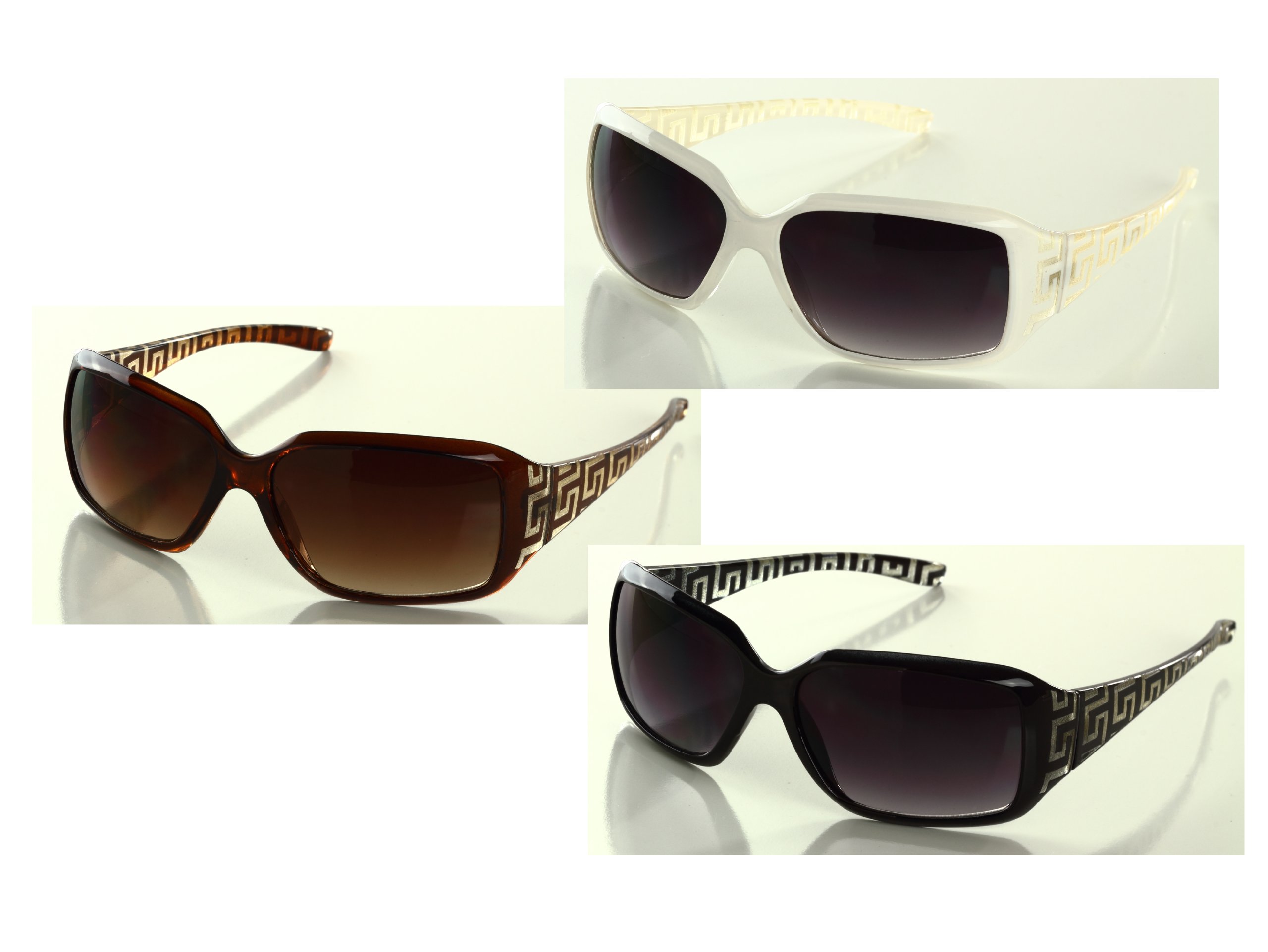 Noble Mount Womens Long Beach 3-Pack Sunglasses