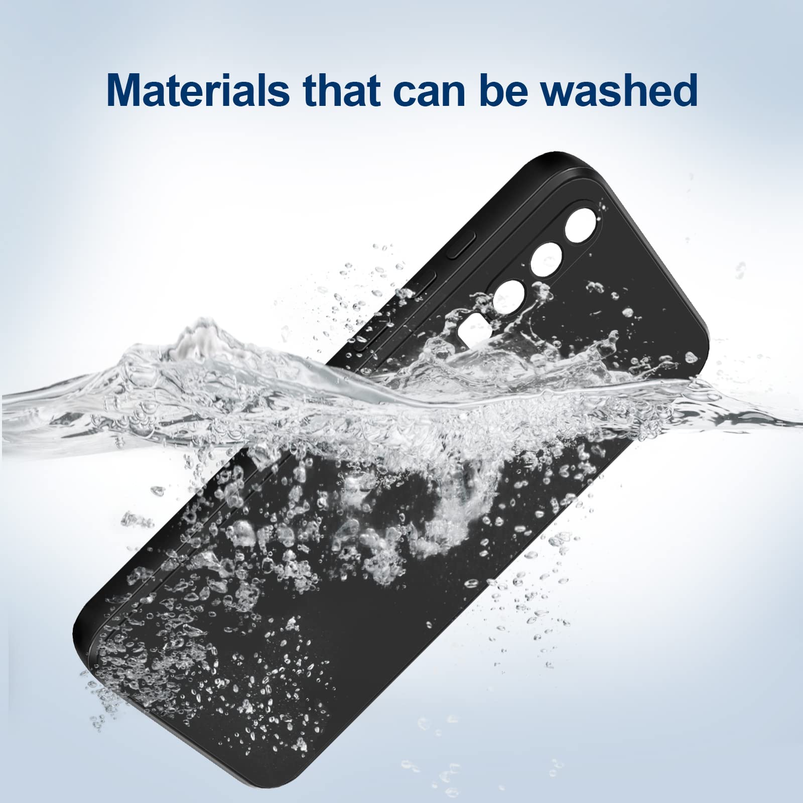 GiiYoon Coque pour Huawei P30 Case en Silicone, Etui de Protection Antichoc Etui Housse Silicone Ultra-Mince avec Couche Intérieure en Fibre et Protection pour Caméra, Noir - 5