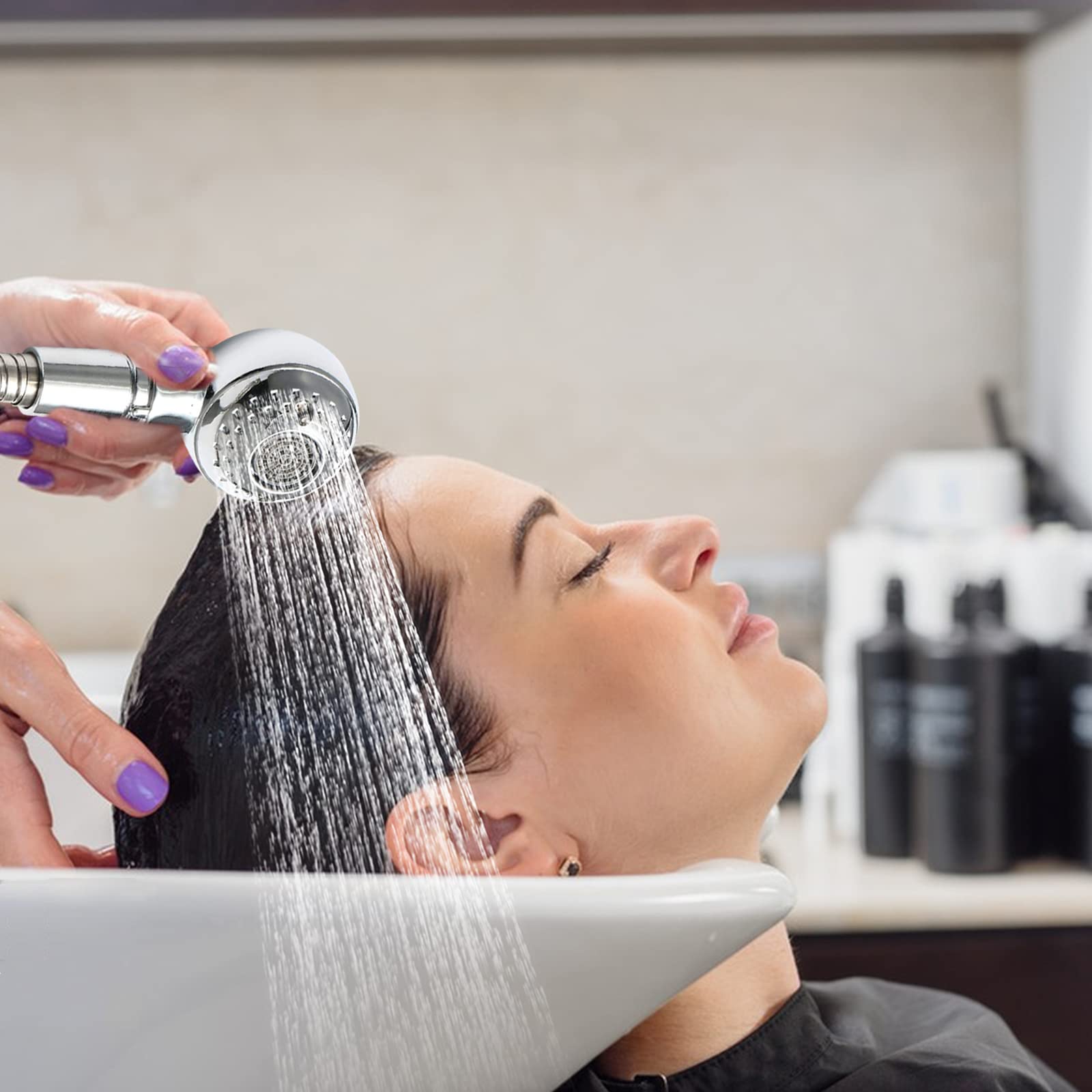 Mischbatterie Sprüh-Set Für Salon – 1,1 M Edelstahl-Schlauch Mit Sprühkopf, G1/2-Anschluss, Für Waschbecken & Wanne