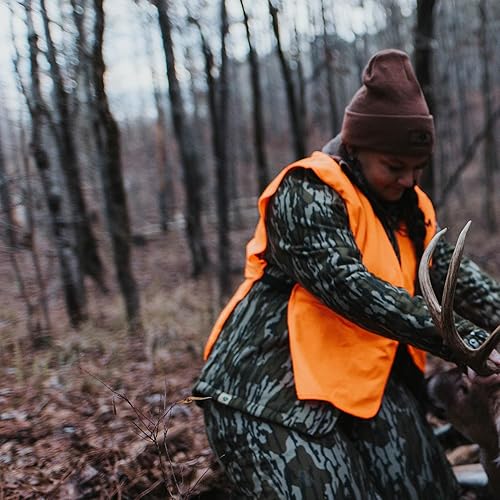 Miniatura 5 de HME Chaleco de seguridad de caza unisex para todas las estaciones, 100% poliéster, altamente visible, color naranja Blaze con cierre de velcro y