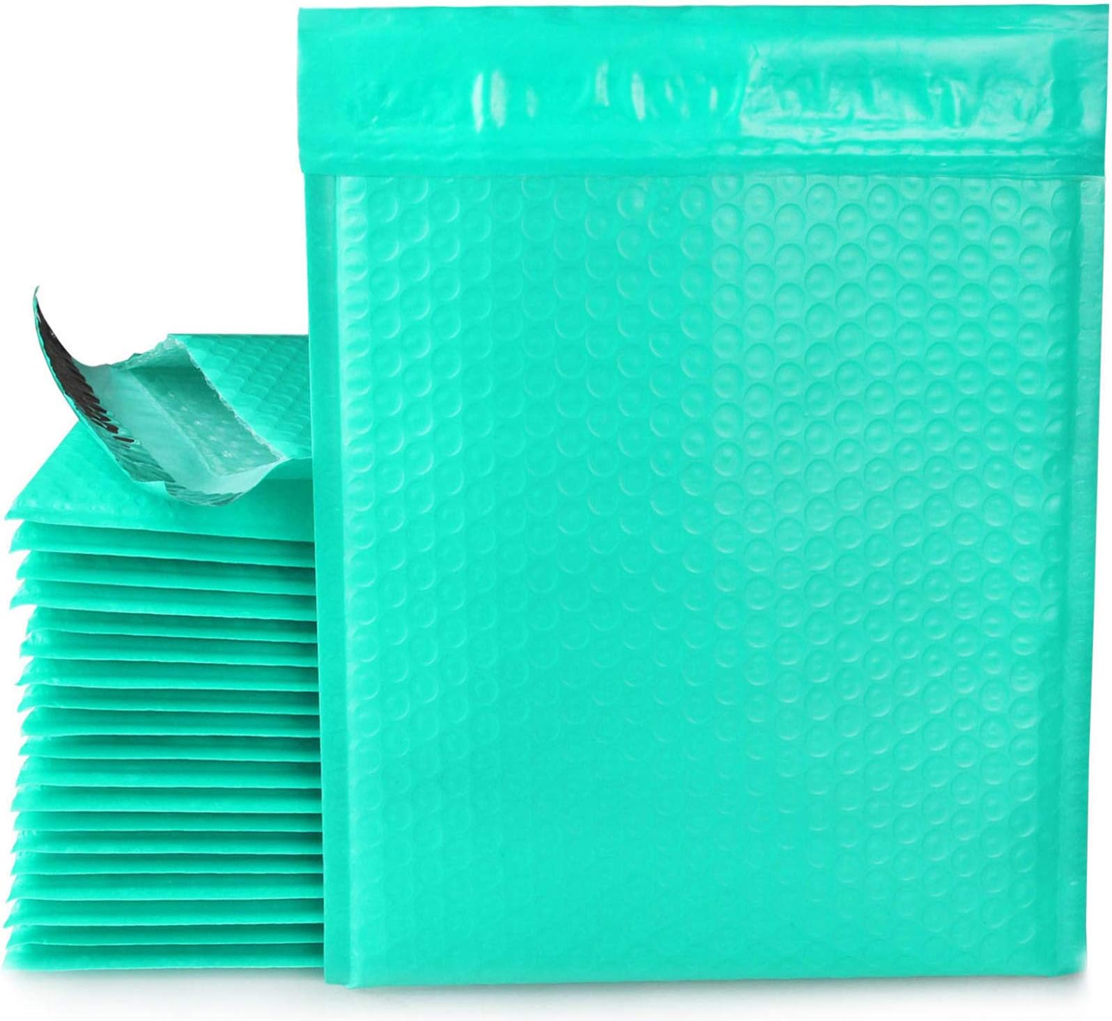 8.5 x 11 Bubble Mailer 2 Mailing Envelopes Padded Teal Self Seal Waterproof Poly