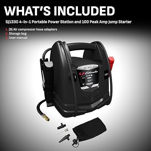 Miniatura 4 de Schumacher SJ1330 - Arrancador de salto y compresor de aire con puertos de alimentación portátiles USB de 12 V