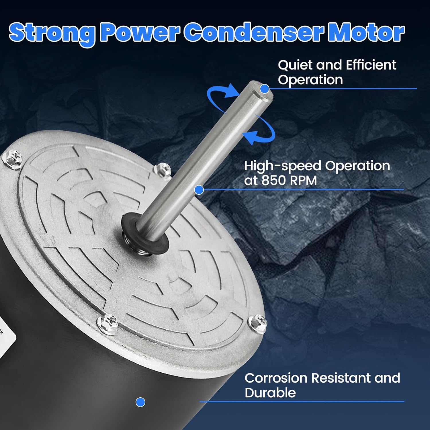 MOT18687 Upgraded 1/6 HP 825 RPM Condenser Fan Motor Fit for Trane, X70370246010 Electric Fan Motor for American Standard for More AC/Air Conditioner Replacement MOT12919 MOT10478