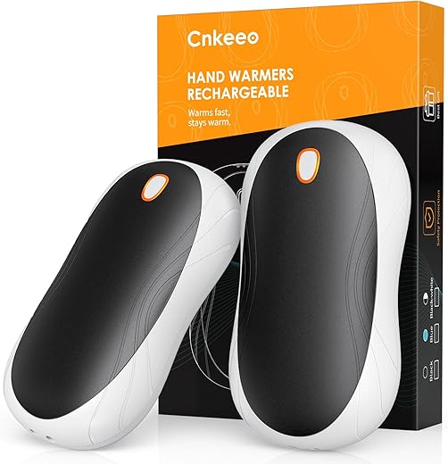 Chauffe-Mains Rechargeable, Cnkeeo Chauffe-Mains USB 10000 Mah, Split Deux en Un Chauffe-Main Electrique Chauffage Double Face Bon pour Le Golf,...