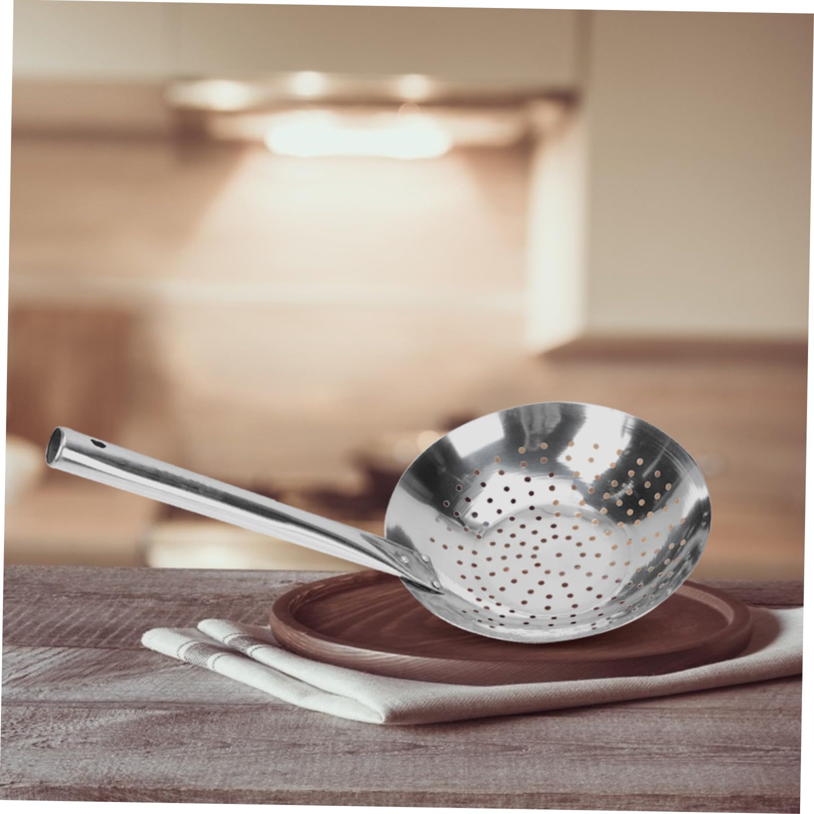 Colador de Acero Inoxidable para Cocina Herramienta Multifuncional Resistente al Calor para Escurrir Pasta Frituras y Verduras Utensilio Práctico para Uso Doméstico