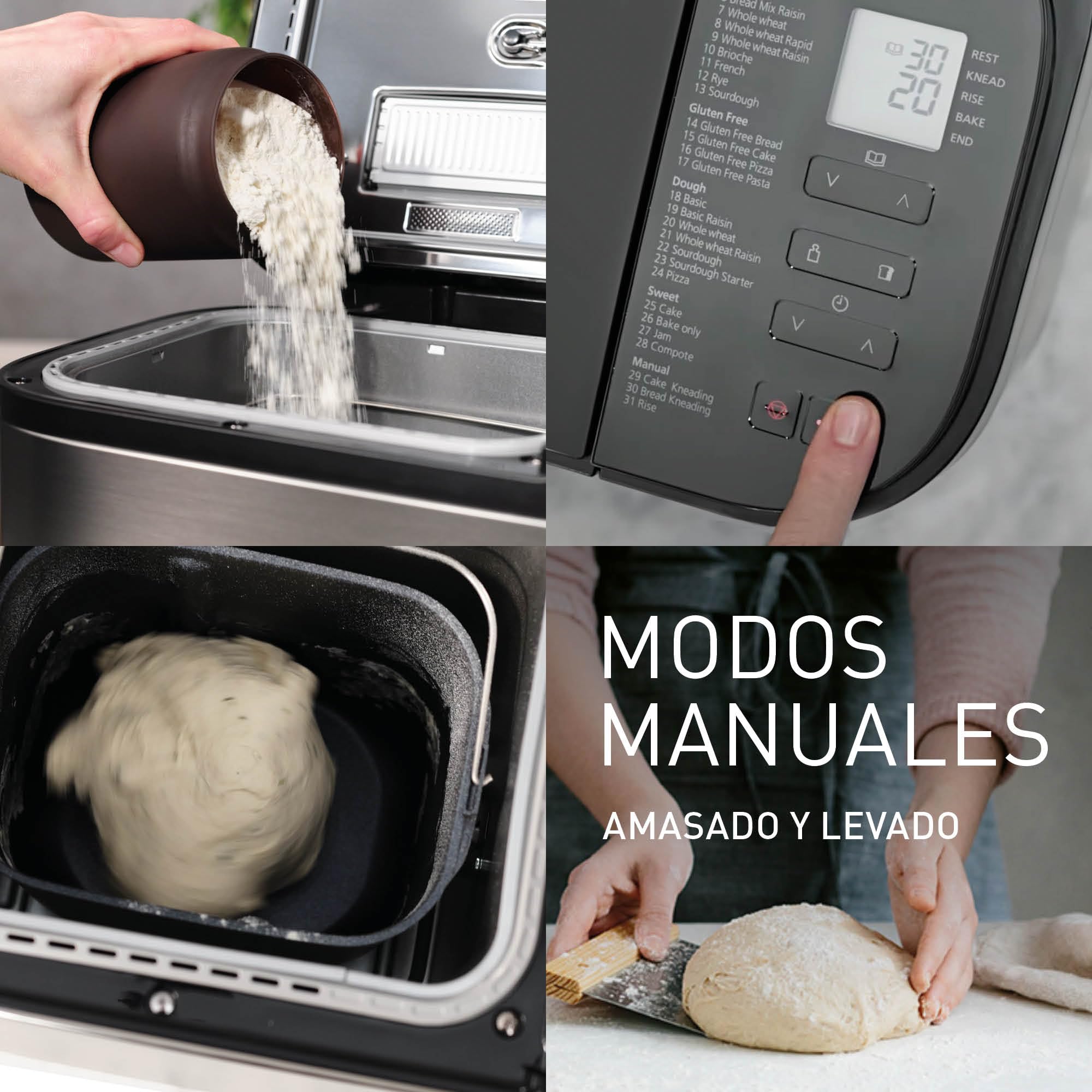 Panasonic SD-YR2550SXE Panificadora Automática con Dispensador, 850 W, Sensor de Temperatura, Temporizador Digital 13H, 31 Programas, Plateado