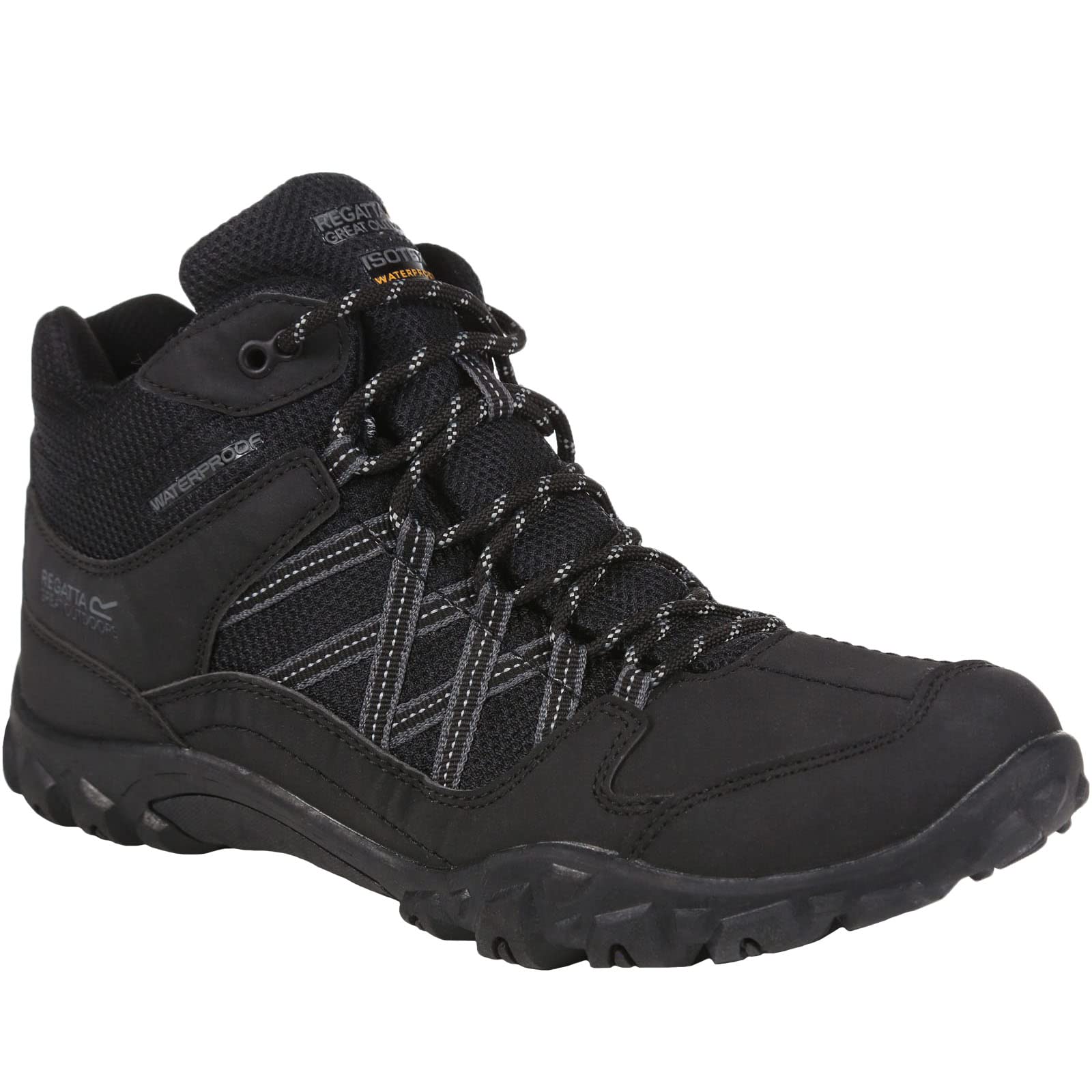 Regatta Mens Edgepoint Mid WP Black/Granit EU47/UK12