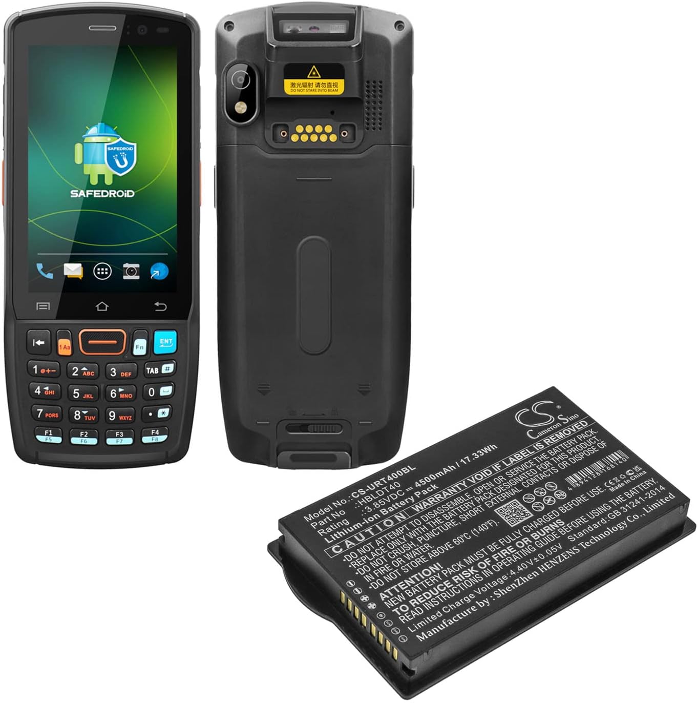 Cameron Sino Battery for Urovo DT40 PN:Urovo HBLDT40 4500mAh / 17.33Wh