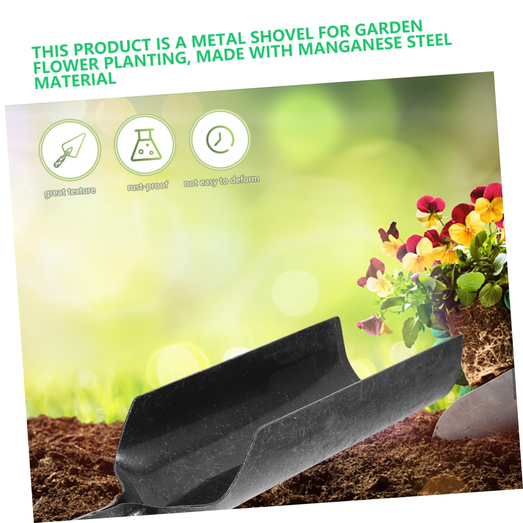 BESTonZON Outil de Jardinage Manche Renforcé Shovel de Jardin Pratique pour Creuser Planter Outil pour Amateurs de Jardinage