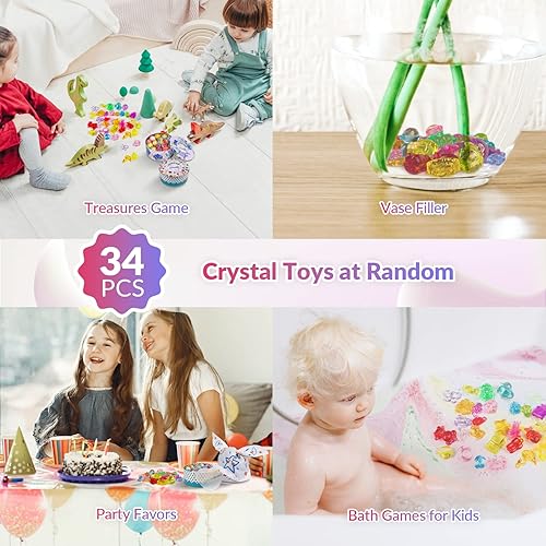 Miniatura 3 de 34 + 6 bombas de baño con juguetes de cristal en el interior para niños, 34 piezas de bombas de baño orgánicas sorpresa juego de regalo