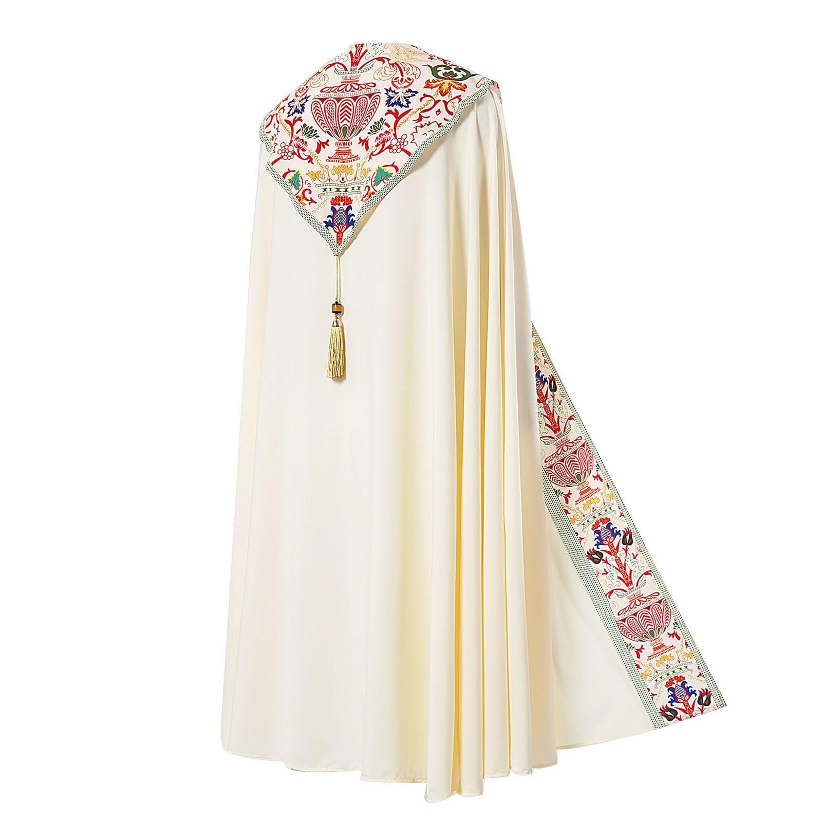 Déguisement Halloween Costumes pour Cosplay Cosplay Cape médiévale élégant avec Pendentif en Franges et Design Unique pour Homme Femme et Costume Historique de cérémonie