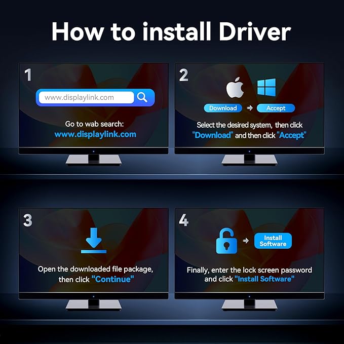 Docking Station VENTION 11 en 1 DisplayLink Dual Monitor 4K 60Hz miniatura 10