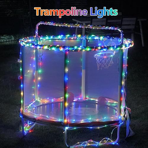 Miniatura 4 de YEGUO Cadena de luces solares LED impermeables para exteriores, 2 paquetes de luces LED de 33pies cada uno con cadena de 100 luces LED para